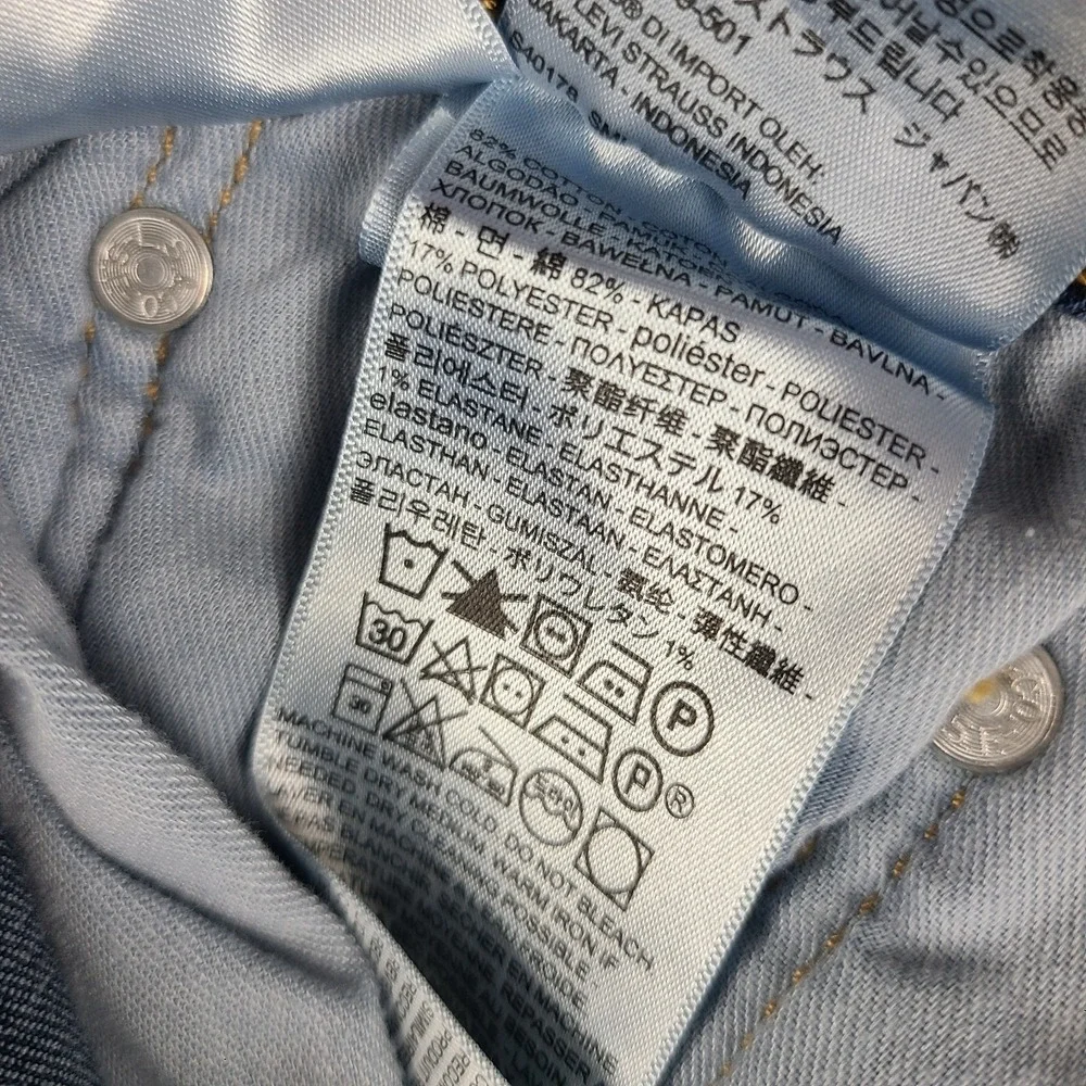 Levi's 511 Jeans Mens 29x30 Blue Slim Fit Waterless Dark Wash‎ Denim